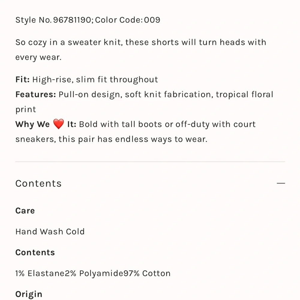 Free People Black and Cream Floral High Waist Shorts - Picture 3 of 3